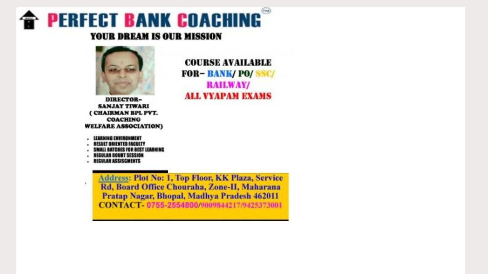 Perfect Bank Coaching Bhopal Hero Slider - 1